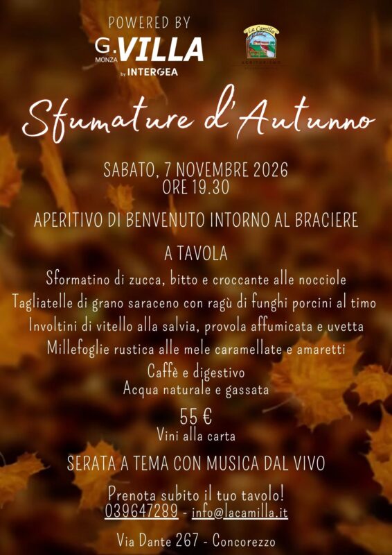 Cena d'autunno alla Camilla.